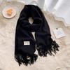 Winter Cashmere Solid Color Pashmina Tassel Scarf for Women Warm Scarves Wraps Girls Thicken Warm Shawl Wrap Echarpe Stole