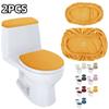 2Pcs/Set Solid Color Toilet Lid Cover Soft Touch Tank Lid Cover Bathroom Seat Protector