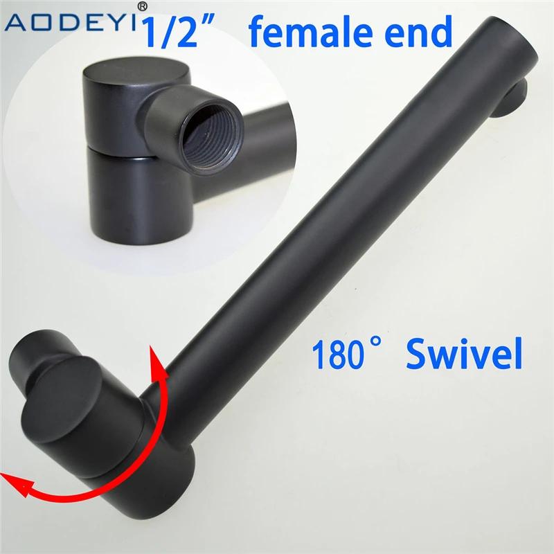 Solid Bass Wall Outlet Wall Mounted Shower Spout Bath Tub Shower Mixer Faucet Spout Filler 180 degree Folding