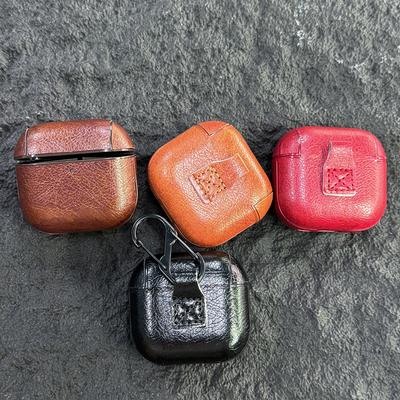 Classic Handmade Leather Protective Hard Case for Apple AirPods Earphone Cover 1/2/3/4 Pro 1/2 Generation