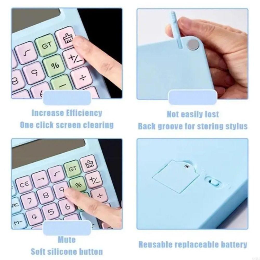 Solar Powered Calculator with Writing Board Handwriting Board Calculator  Financial Accounting