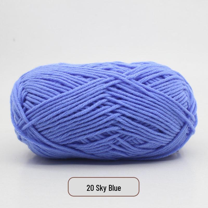 5-Strand Milk Cotton Yarn Scarf & Hand-Knitted Hat Yarn - Baby Soft, Medium Thickness, Free Shipping
