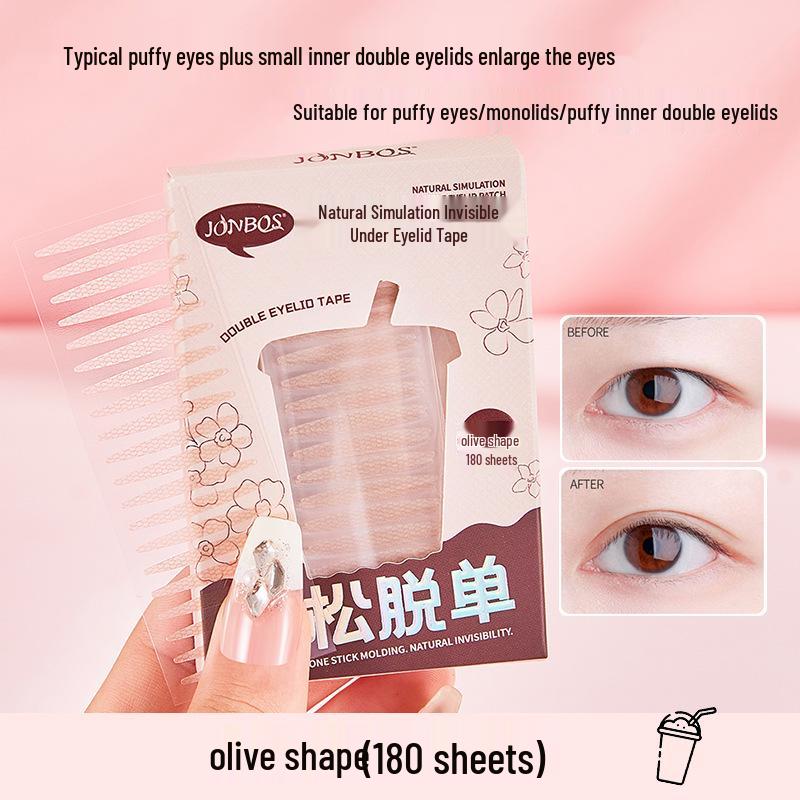 JONBOS Wasserdichte Unsichtbare Doppellid-Sticker - Langlebig, Nahtlos, für Leichtes Make-up und Formung Schlaffer Augenlider.