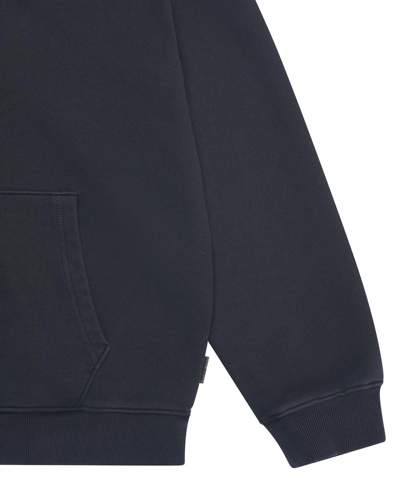 Gainsboro Pigment 2Way Signature 1 Zip-Up Hoodie_Midnight Blue