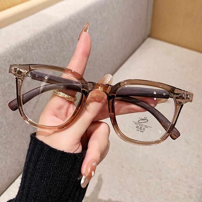 

Square And Round Frame Glasses - Men s And Women s Identical Stylish Anti-blue Light Glasses3022 коричневый