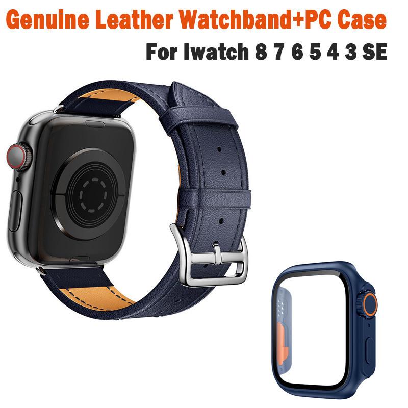 

Кожаный ремешок для Apple Watch Band 44 мм, 45 мм, 49 мм, 41 мм, 40 мм, аксессуары, браслет Correa, браслет IWatch Series 5, 6 SE, 7, 8 Ultra