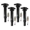 4pz Bobine di accensione + 4pz Candele all'iridio Per 2006-2011 Hyundai Accent Kia Rio Rio5 UF499