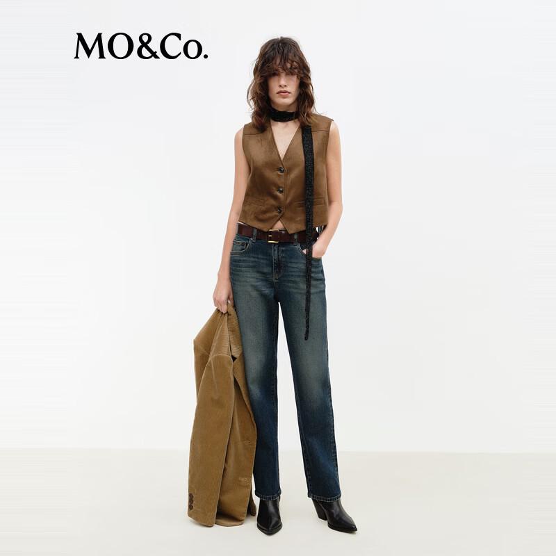 MO&Co. Women's Low-Waist Cropped Denim Jeans