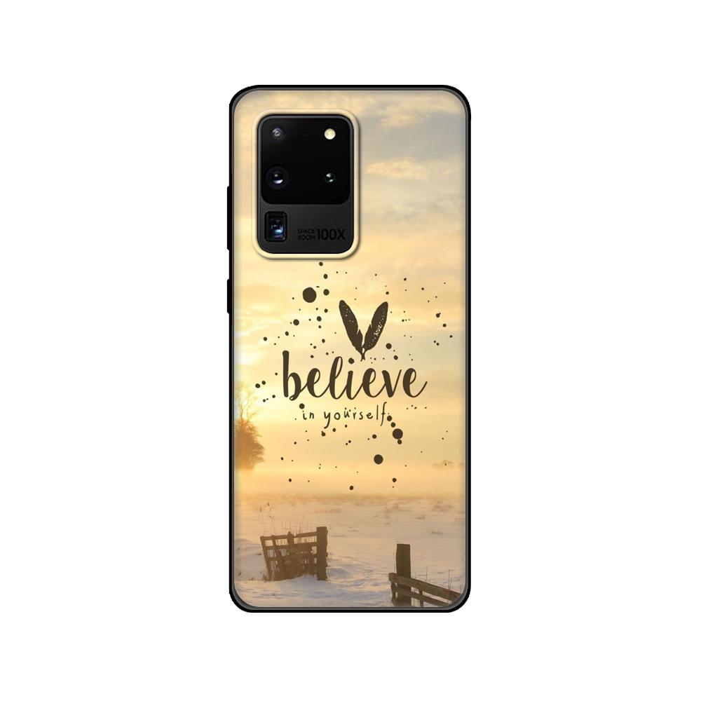 Black Tpu Case For Samsung Galaxy S20 /S20 PLUS/S20 ultra/S20+ /S20FE Back Cover Caliber Bible Quotes