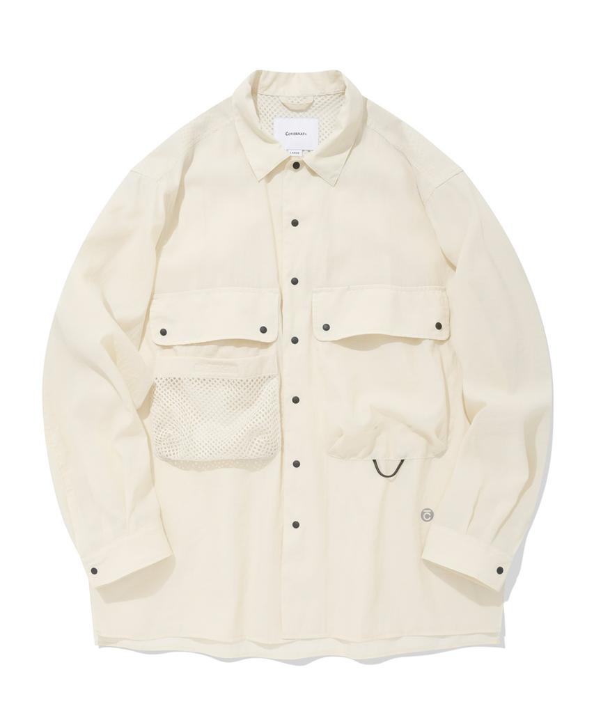 COVERNAT 2Pk Utility Shirt Ivory
