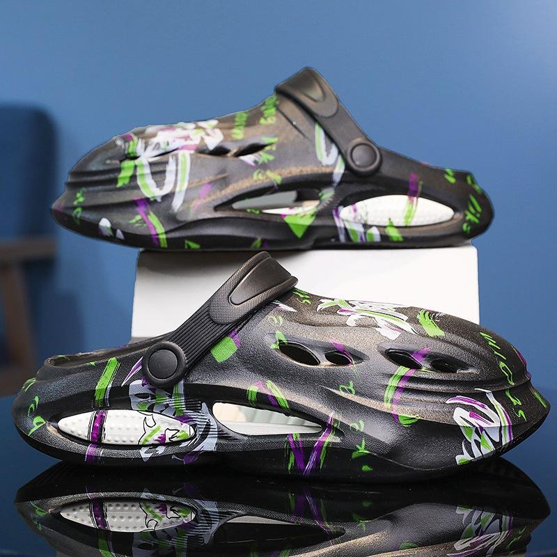 

Мужские спортивные пляжные сандалии с мягкой подошвой, не допускающие скольжения, защиты от запаха и фекалий, для летней одежды 45 чёрный