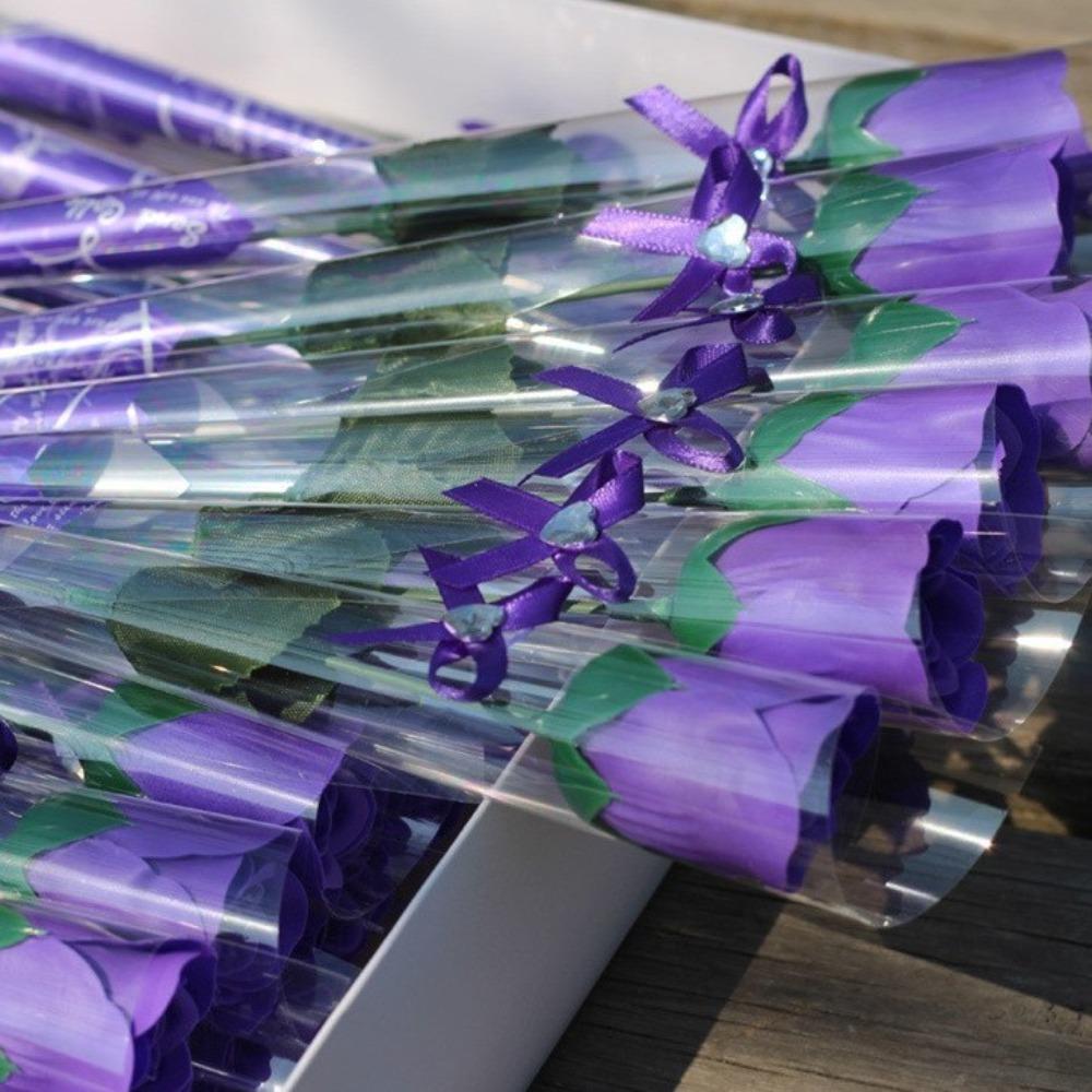 Single Soap Flower Rose Wedding Arrangement Valentine's Day Simulation Bouquet Immortality Flower Night Stall