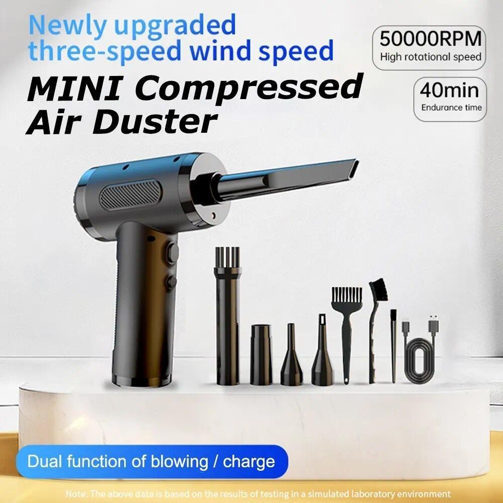 Household Computer Keyboard Cleaner Portable Compressed Air Duster Rechargeable Electric Air Blower