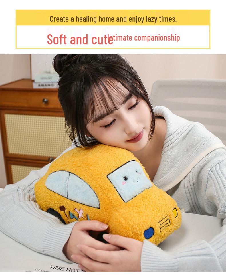 Plush Toy Set: Traffic Car, Tank, Fire Truck & Airplane for Children's Sleep & Play - Ideal Boy's Birthday Gift