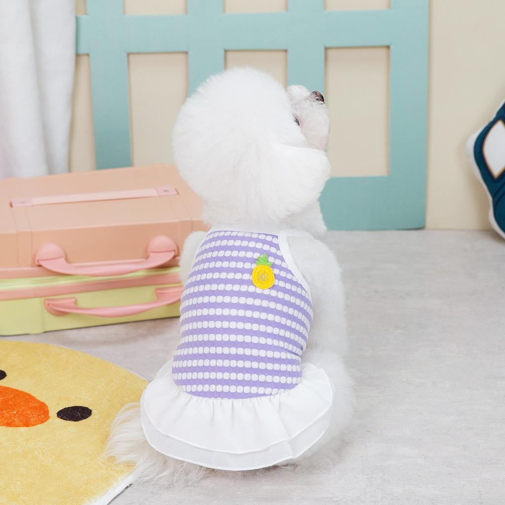 Spring and summer dog clothes thin vest dress pet clothing small dog cat corn suspender skirt