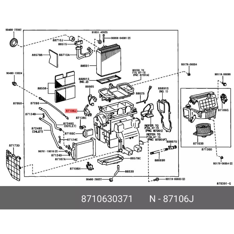 Replacement Car Climate Control Damper Servo 87106-30371 063700-7470 F04085 73134 604906 for GS400 RX300