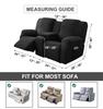 8pcs/set Waterproof  2Seater Recliner Sofa Covers  All-inclusive Loveseat Center Console Sofa Covers
