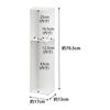 Yamazaki Jitsugyo Slim Toilet Rack White Approx. W13XD17XH70.5cm Tower Toilet Paper Toilet Storage Shelf 3509