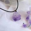 Stone Leather Rope Female Necklace Geometry Clavicle Chain Crystal Necklace Korean Style Jewelry