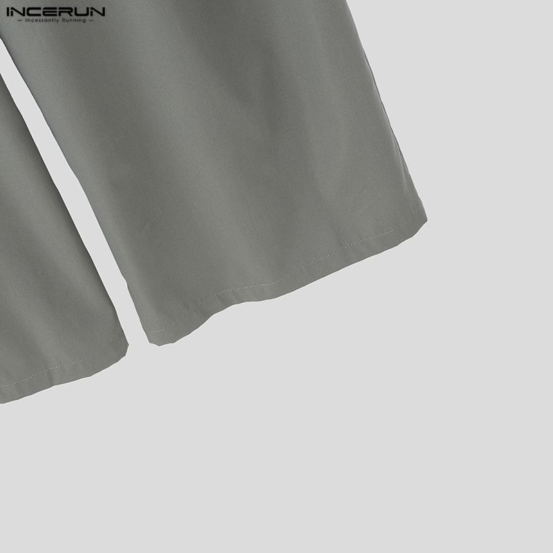 INCERUN 2 STÜCKE Herren Ärmellose Einseitige Tanktops und Lange Hosen Outfit Sets