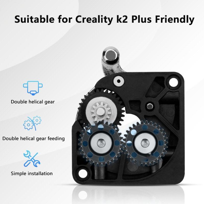 Upgrade Extruder Gear Kit For Creality K2 Plus All Metal Filament Drive Gear Extruder Nickel Plated Dlc Coating 3D Printer Part