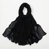 Crinkle Muslim Women Hijab Wrinkle Rayon Headscarf Solid Color Women's Turban Plain Viscose Cotton Musulman Femme Shawl Ramanda