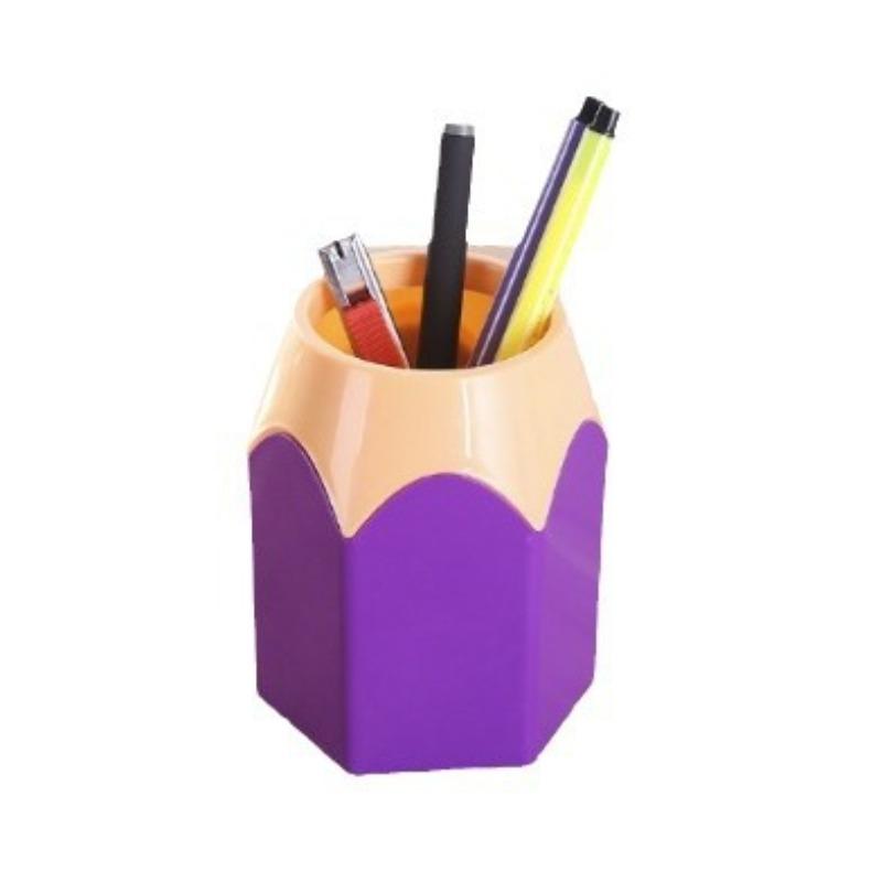 Large-capacity Colored Pencil Holder with Interchangeable Heads for Office and Study Use. A Multi-functional Plastic Pen Holder for Desk Storage.