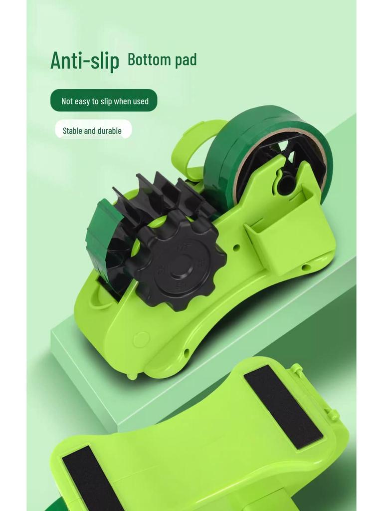 Large Multi-Functional Transparent Tape Dispenser and Cutter for Desktop Sealing and Stationery Use