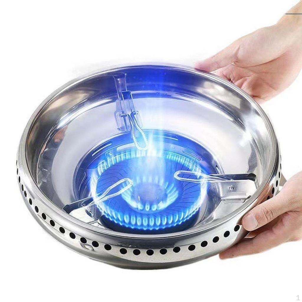 Energy Saving Gas Windshield Wok Ring Heavy Duty Portable Gather for Cooktop Range Cooking