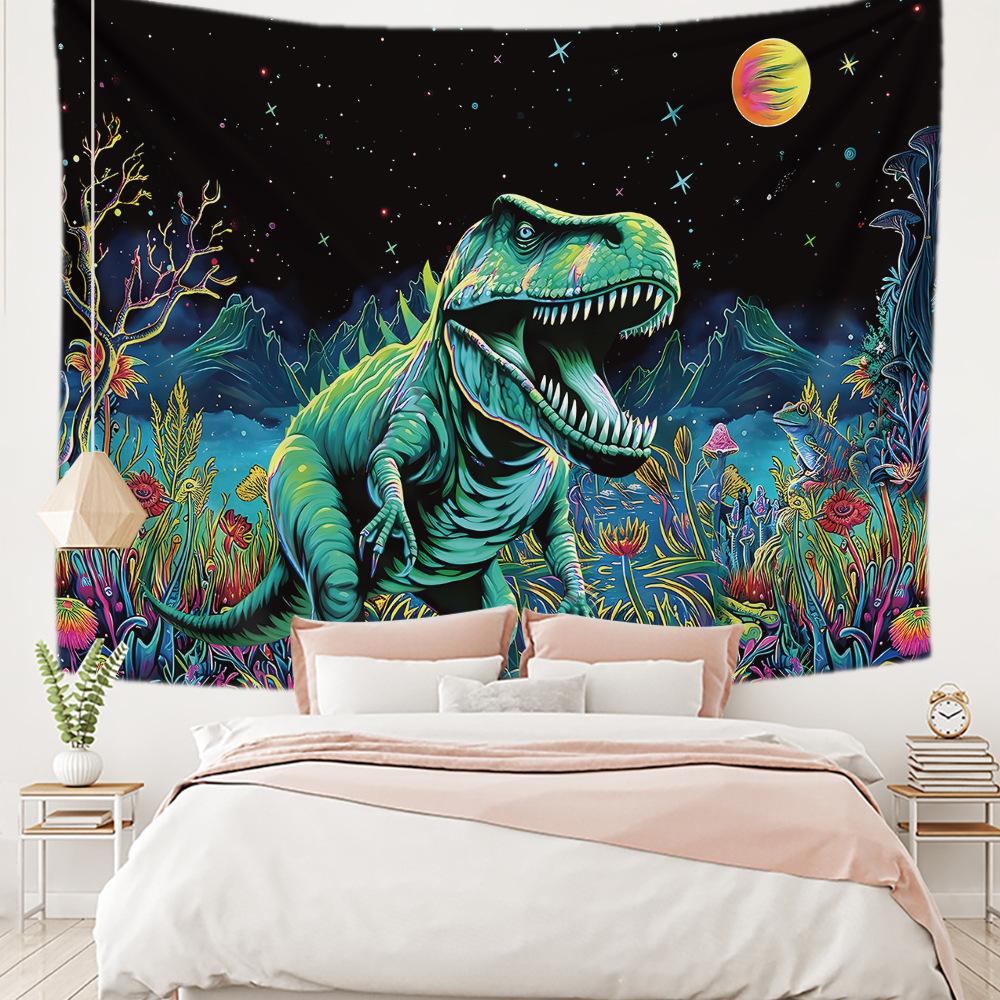 Dinosaur Jurassic Decorative Tapestry for Home Room Decoration Rug Live Streaming Background Rug Headboard Rug decor aesthetic