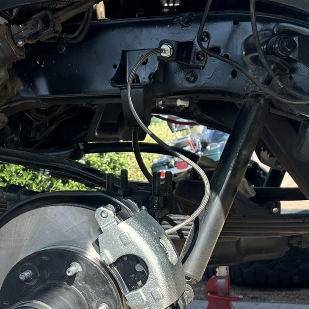 89716 Stainless Brake Lines, Front and Rear Extended Brake Lines Compatible with Jeep Wrangler JK JKU 2007-2018 for 4-6" Lift