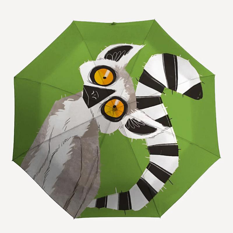 

1pc Lemur Tail Automatic Open/close Umbrella, 8-Rib sturdy structure, Portable Travel Umbrella, Parties, Everyday Useb017