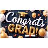 Banner de Graduación Patrón de Estrella Banner para Evento de Graduación Fondo para Fiesta de Graduación Material de Poliéster Banner de Felicitaciones para Evento en el Campus
