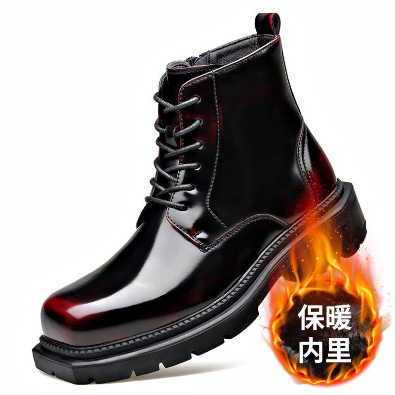 

Модная зимняя обувь в британском стиле, ботинки на платформе для мужчин, модная повседневная кожаная дизайнерская теплая хлопковая обувь, осенние ботильоны для мужчин 44