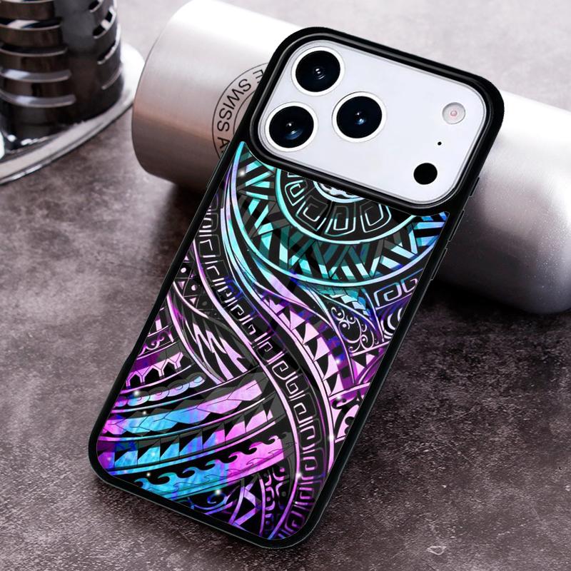 Polynesian  Maori tribal samoan pattern tattoo Phone Case for iPhone 17 16 15 Pro Max Air 14 13 12 11 Plus Shockproof Capa Cover