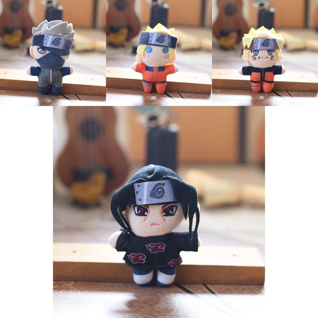 Naruto Short Plush Doll Keychain Collectible Sasuke Kakashi Character For Fans Decor