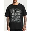 European sizesBlack Men'S Outlaw American Southern Rebel T-Shirt Durable, Comfortable & Versatile Crew Neck Tee With Skull & Wings Design