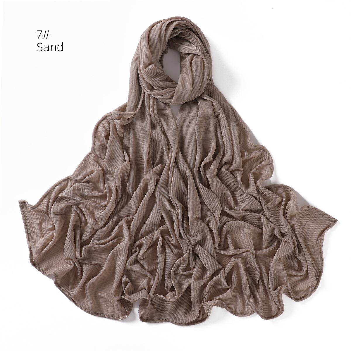

Women s Soft Elastic Crinkled Jersey Head Wrap Scarf Hijab 1.7M