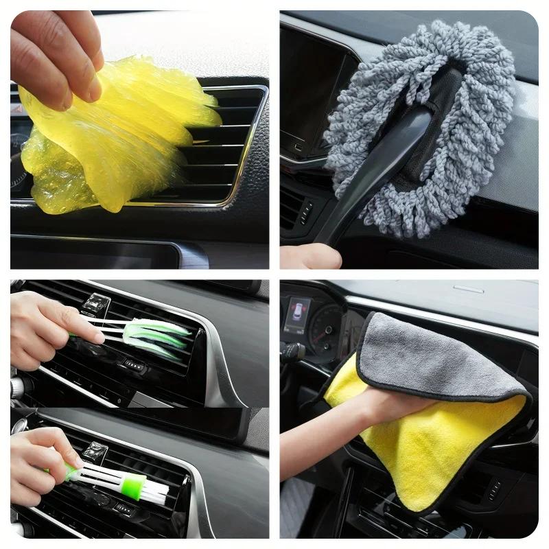 Car Cleaning Tools Kit,Car Detailing Brush Set with Carry Bag,Auto Drill Brush Set Pro Car Wash Kit for Car Interior&Exterior