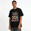 Hello 2026 Happy New Year Printed Casual Holiday Sweatshirt Pure Cotton T-shirt
