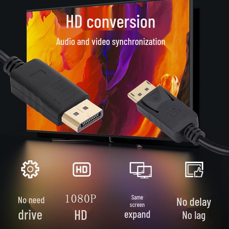 1.8m DP to DP 4K Conversion Cable for TV/Monitor