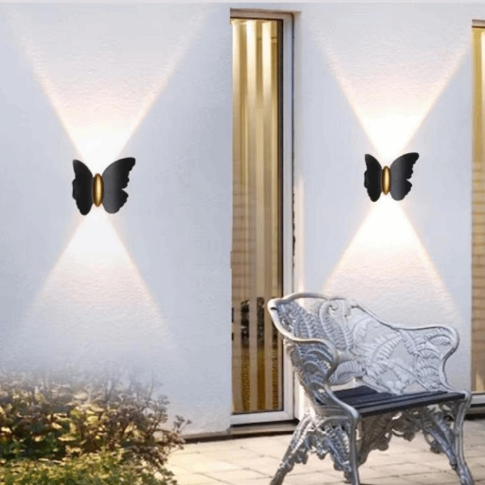 Butterfly Shaped Butterfly Solar Wall Light Auto On/Off Solar Powered LED Induction Lamp Automatic Operation Motion Sensor