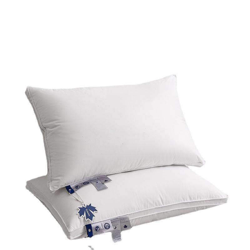 Luxurious Class A White Goose Down Pillow - Non-Deforming, Five-Star Hotel Quality, Available In Low To Medium-High Profiles.