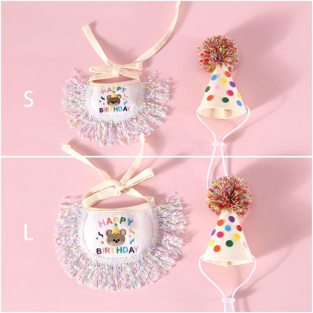 Cute Dogs Birthday Hat with Bandanas Delicate Dogs Summer Spring Celebration Hat
