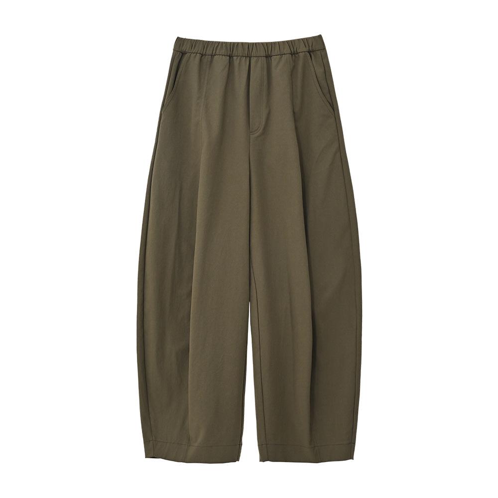 ABOUTSEA Women s Anti-Wrinkle Elastic Waist Cropped Balloon Pants - Spring Slimming Wide-Leg Design Large