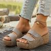 Plus Size New Women's Wedge Fish Mouth Platform Rivet Sandals Women