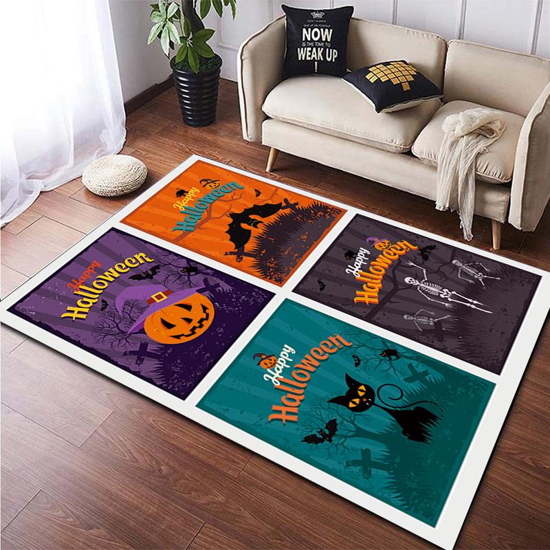 Halloween New Year Gift HD Printing Area Carpet, Living Room Sofa Decorative Carpet, Anti-skid Mat, Alfombras Direct Shipment