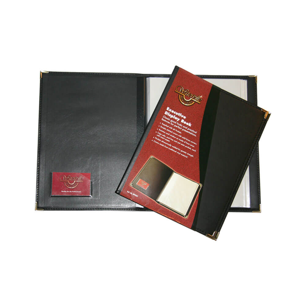 Waterville Executive Präsentationsmappe A4 (Schwarz) (20 Taschen)