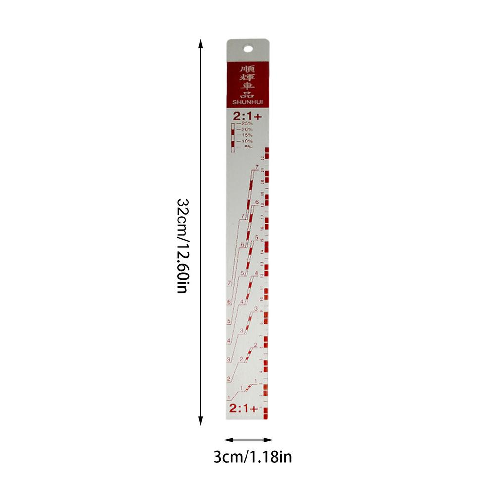 Mixing Tool Standard Car Paint Ruler Suitable for Cars Paint Ruler Ruler Paint Tool Black/R-ed Rulers Drop shipping