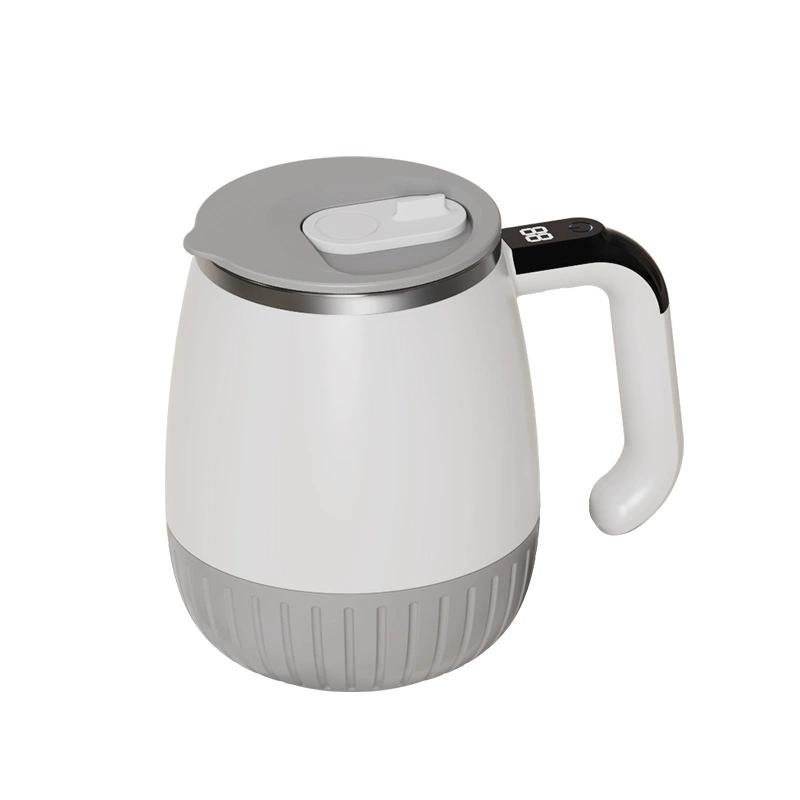 Vaso mezclador eléctrico portátil con pantalla de temperatura de acero inoxidable 316 recargable